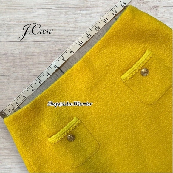 J.Crew canary yellow boucle lady jacket + matching mini skirt *shop@iamwarrior - Picture 12 of 16